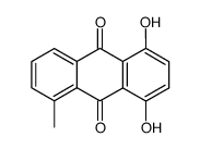 1,4-dihydroxy-5-methyl-anthraquinone结构式