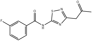 Benzamide, 3-fluoro-N-[3-(2-oxopropyl)-1,2,4-thiadiazol-5-yl]-结构式