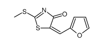 4(5H)-Thiazolone, 5-(2-furanylmethylene)-2-(methylthio) Structure