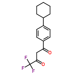 1-(4-Cyclohexylphenyl)-4,4,4-trifluoro-1,3-butanedione结构式