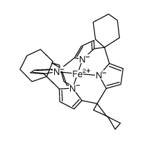 (tetrakis(cyclohexyl)porphyrinogenato)iron(II) Structure