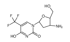 1-[(2R,4S,5S)-4-amino-5-(hydroxymethyl)oxolan-2-yl]-5-(trifluoromethyl)pyrimidine-2,4-dione结构式