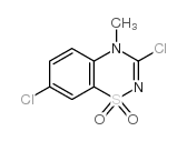 3,7-Dichloro-4-methyl-4H-1,2,4-benzothiadiazin-1,1-dioxide结构式