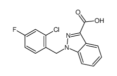 1-[(2-chloro-4-fluorophenyl)methyl]indazole-3-carboxylic acid Structure