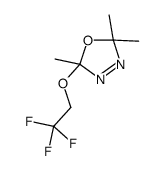 2,2,5-trimethyl-5-(2,2,2-trifluoroethoxy)-1,3,4-oxadiazole结构式