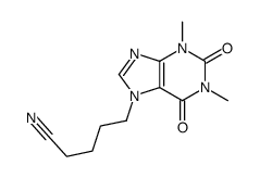 5-(1,3-dimethyl-2,6-dioxopurin-7-yl)pentanenitrile Structure