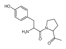 1-(2-acetylpyrrolidin-1-yl)-2-amino-3-(4-hydroxyphenyl)propan-1-one结构式