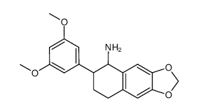 2-(3,5-dimethoxyphenyl)-6,7-methylenedioxy-1,2,3,4-tetrahydro-1-naphthylamine结构式
