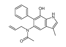 N-Allyl-N-(7-hydroxy-3-methyl-6-phenyl-1H-indol-5-yl)-acetamide结构式