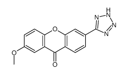 2-methoxy-6-(2H-tetrazol-5-yl)xanthen-9-one结构式