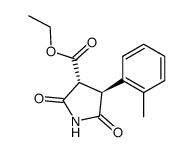 (3R,4S)-2,5-Dioxo-4-o-tolyl-pyrrolidine-3-carboxylic acid ethyl ester结构式