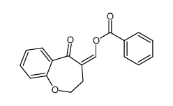 (5-oxo-2,3-dihydro-1-benzoxepin-4-ylidene)methyl benzoate Structure