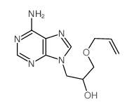9H-Purine-9-ethanol,6-amino-a-[(2-propen-1-yloxy)methyl]-结构式