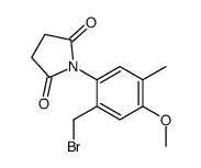 1-[2-(bromomethyl)-4-methoxy-5-methylphenyl]pyrrolidine-2,5-dione结构式