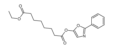 1-O-ethyl 8-O-(2-phenyl-1,3-oxazol-5-yl) octanedioate结构式