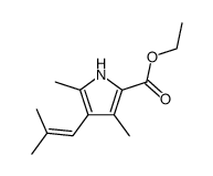 3,5-Dimethyl-4-(2-methyl-propenyl)-1H-pyrrole-2-carboxylic acid ethyl ester结构式