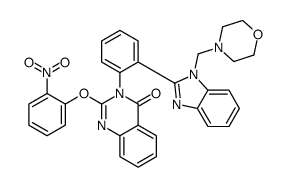 3-[2-[1-(morpholin-4-ylmethyl)benzimidazol-2-yl]phenyl]-2-(2-nitrophenoxy)quinazolin-4-one结构式