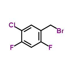 5-Chloro-2,4-difluorobenzyl bromide结构式