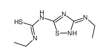 1-ethyl-3-[3-(ethylamino)-1,2,4-thiadiazol-5-yl]thiourea结构式