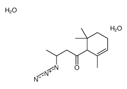 3-azido-1-(2,6,6-trimethylcyclohex-2-en-1-yl)butan-1-one,dihydrate Structure