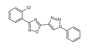 3-(2-chlorophenyl)-5-(1-phenyltriazol-4-yl)-1,2,4-oxadiazole Structure
