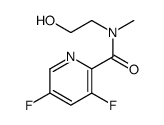 3,5-difluoro-N-(2-hydroxyethyl)-N-methylpyridine-2-carboxamide结构式