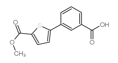 3-(5-methoxycarbonylthiophen-2-yl)benzoic acid结构式