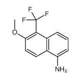 6-methoxy-5-(trifluoromethyl)naphthalen-1-amine结构式