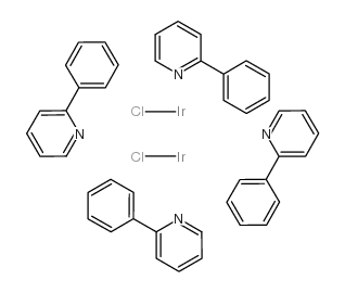 Dichlorotetrakis(2-(2-pyridinyl)phenyl)diiridium(III) Structure
