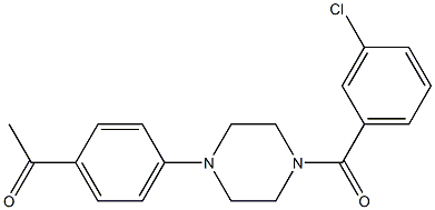 1-(4-(4-(3-chlorobenzoyl)piperazin-1-yl)phenyl)ethan-1-one Structure