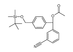 [(S)-[4-[[tert-butyl(dimethyl)silyl]oxymethyl]phenyl]-(3-cyanophenyl)methyl] acetate结构式