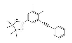 2-[3,4-dimethyl-5-(2-phenylethynyl)phenyl]-4,4,5,5-tetramethyl-1,3,2-dioxaborolane结构式