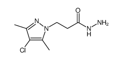 1H-Pyrazole-1-propanoic acid, 4-chloro-3,5-dimethyl-, hydrazide结构式