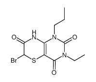 6-bromo-3-ethyl-1-propyl-1H,8H-pyrimido[5,4-b][1,4]thiazine-2,4,7-trione结构式