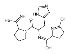 N-[1-(2-carbamothioylpyrrolidin-1-yl)-3-(1H-imidazol-5-yl)-1-oxopropan-2-yl]-5-oxopyrrolidine-2-carboxamide结构式