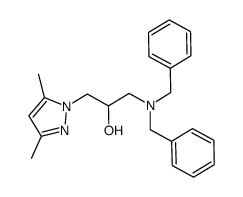 1-dibenzylamino-3-(3,5-dimethyl-pyrazol-1-yl)-propan-2-ol结构式