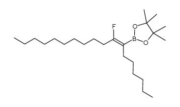 (E)-2-(8-fluorooctadec-7-en-7-yl)-4,4,5,5-tetramethyl-1,3,2-dioxaborolane结构式