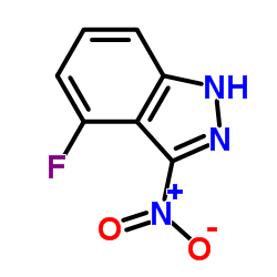 4-Fluoro-3-nitro-1H-indazole结构式