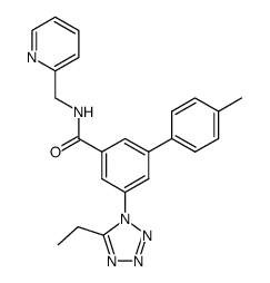 5-(5-ethyltetrazol-1-yl)-4′-methylbiphenyl-3-carboxylic acid (pyridin-2-yl-methyl)amide Structure