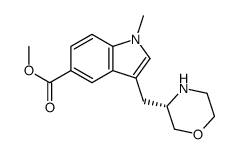 methyl 1-methyl-3-(((S)-morpholin-3-yl)methyl)-1H-indole-5-carboxylate结构式