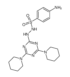 4-amino-benzenesulfonic acid N'-(4,6-di-piperidin-1-yl-[1,3,5]triazin-2-yl)-hydrazide结构式