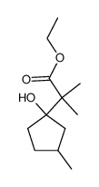 2-(1-hydroxy-3-methyl-cyclopentyl)-2-methyl-propionic acid ethyl ester Structure