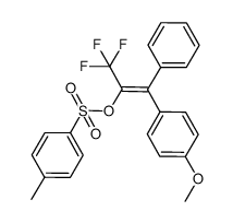 (Z)-3,3,3-trifluoro-1-(4-methoxyphenyl)-1-phenyl-2-tosyloxypropene Structure