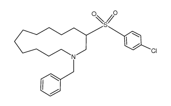 N-benzyl-3-(p-chlorobenzenesulfonyl)azacyclotridecane Structure
