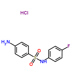 4-Amino-N-(4-fluorophenyl)benzenesulfonamide hydrochloride (1:1)结构式
