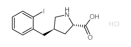 (2S,4R)-4-(2-Iodobenzyl)pyrrolidine-2-carboxylic acid hydrochloride structure