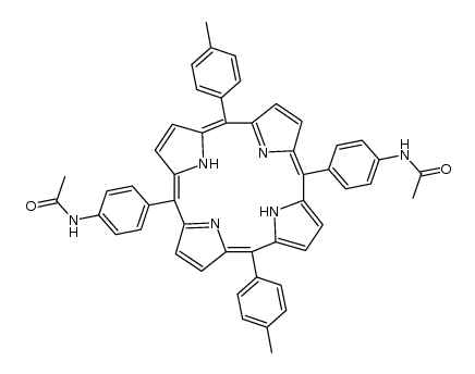 5,15-bis(4-acetamidophenyl)-10,20-bis(4-methylphenyl)porphyrin Structure