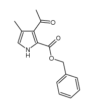 3-acetyl-2-benzyloxycarbonyl-4-methyl-1H-pyrrole结构式