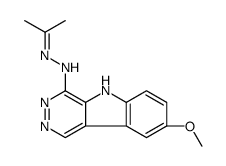 8-methoxy-N-(propan-2-ylideneamino)-5H-pyridazino[4,5-b]indol-4-amine结构式