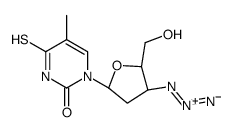 3'-azido-3'-deoxy-4-thiothymidine Structure